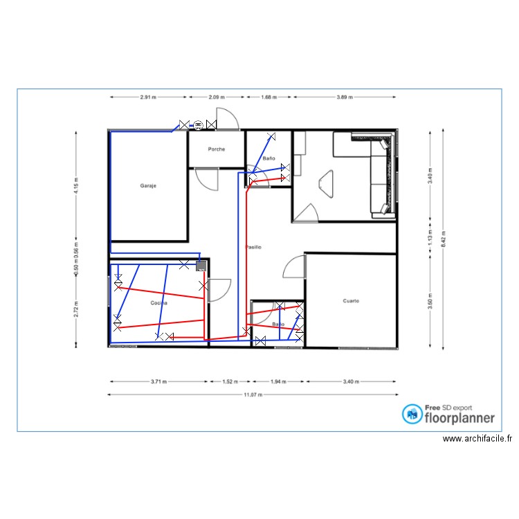 Casa. Plan de 0 pièce et 0 m2