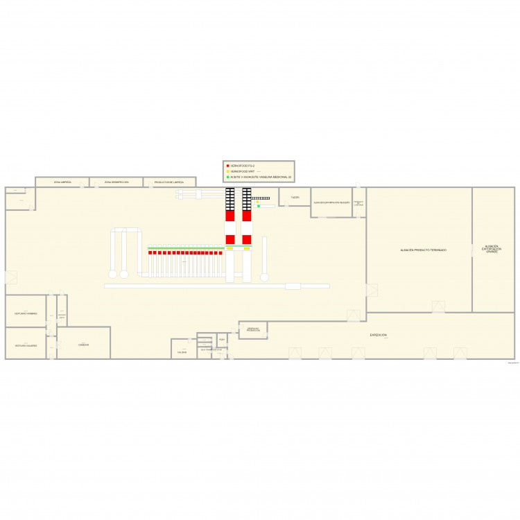Camar zonas uso grasas alimentarias. Plan de 0 pièce et 0 m2