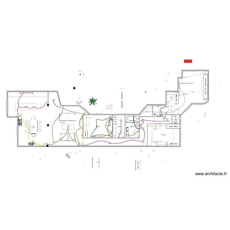 ferraz 54 cama principal invertida luces techo2. Plan de 0 pièce et 0 m2