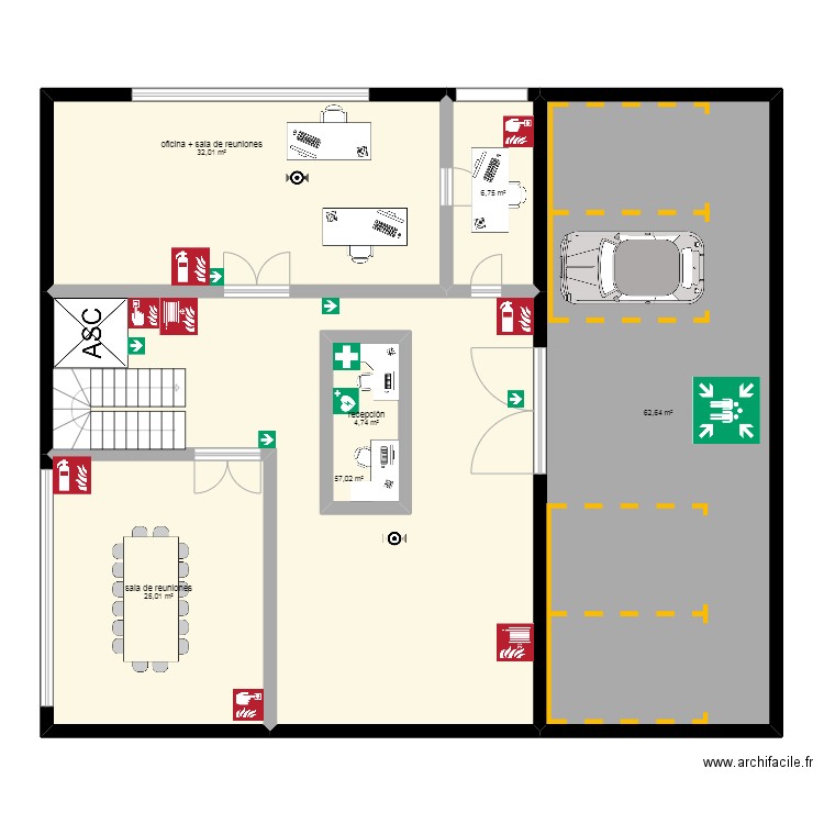 sellens plano planta baja. Plan de 0 pièce et 0 m2