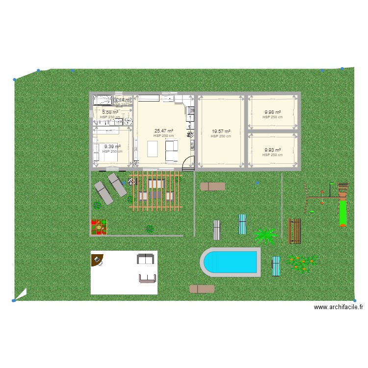 construction T2 1. Plan de 0 pièce et 0 m2