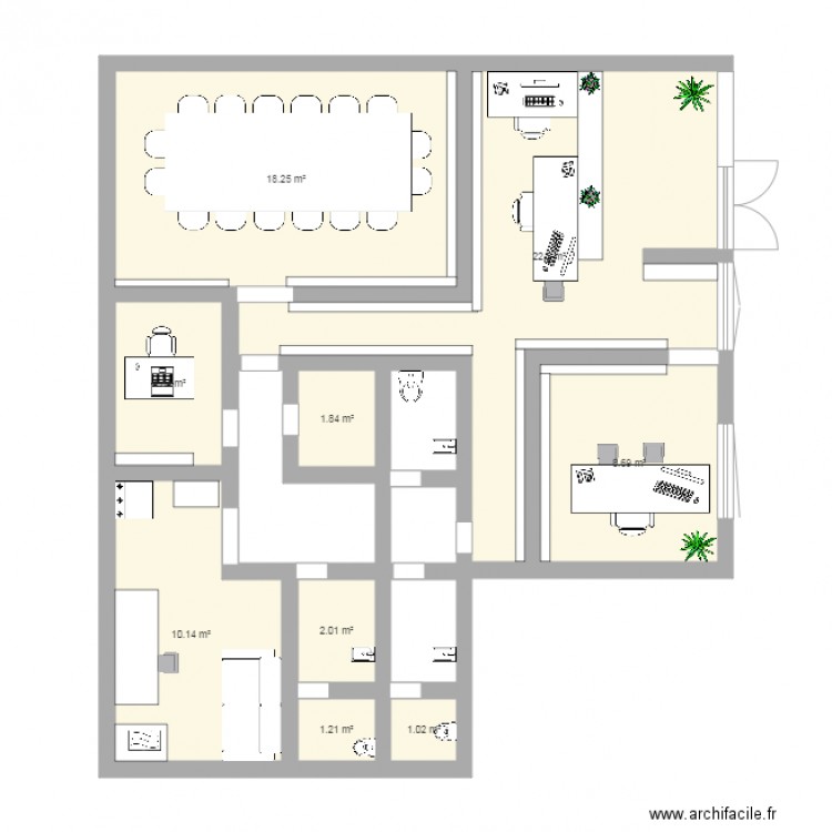 agence. Plan de 0 pièce et 0 m2