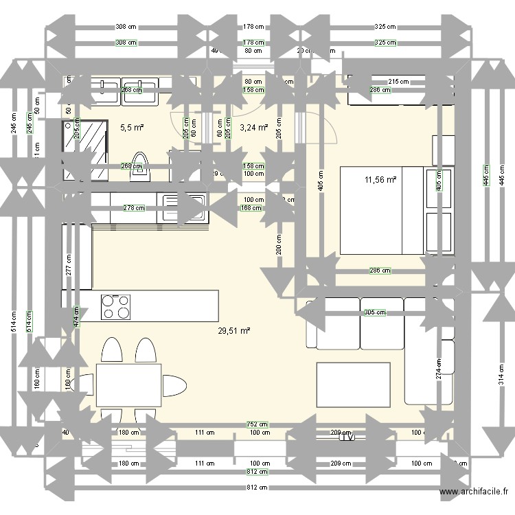 archimod. Plan de 0 pièce et 0 m2