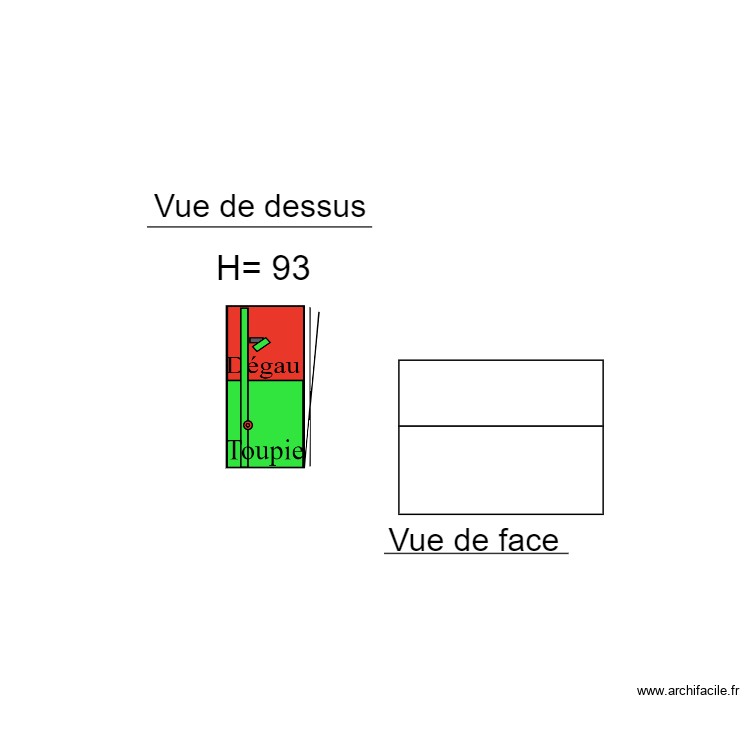 ATELIER Bloc d&eacute;gau et toupie. Plan de 0 pièce et 0 m2