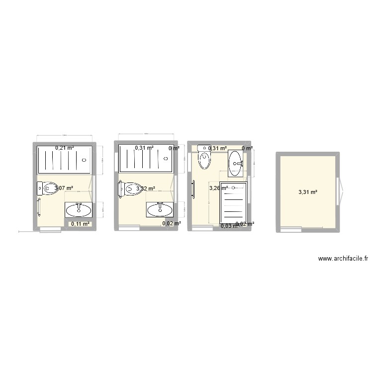 Baño casa. Plan de 0 pièce et 0 m2