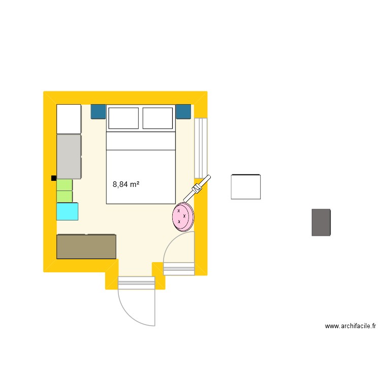 CASA BELLO HORIZONTE. Plan de 1 pièce et 9 m2