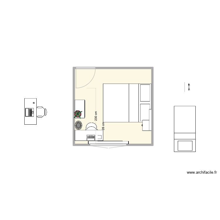 chambre loute 3 bis. Plan de 0 pièce et 0 m2