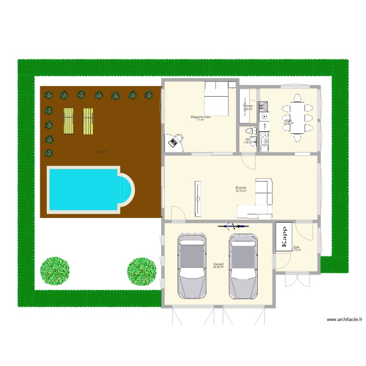 Unistuste maja. Plan de 0 pièce et 0 m2