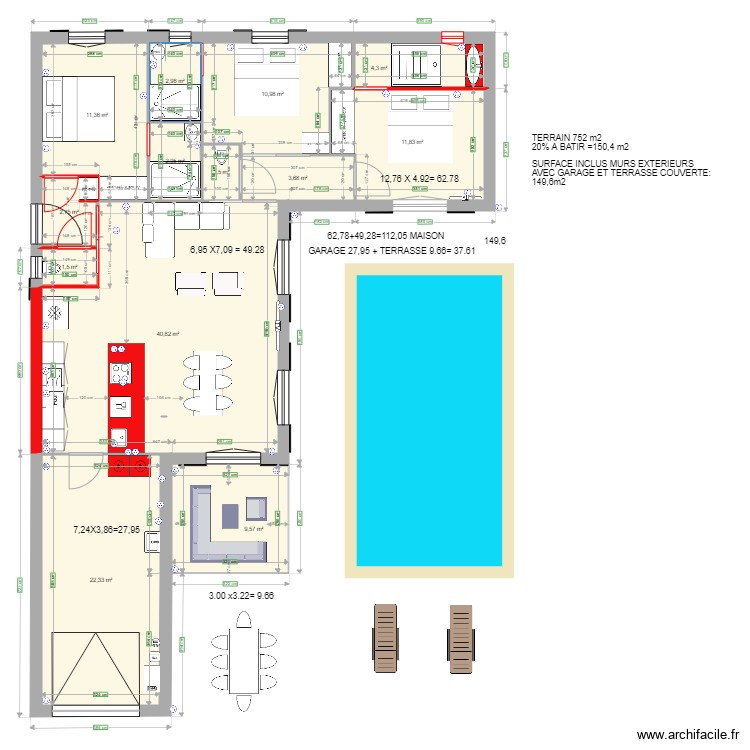 BARJAC adaptation MEUBLES. Plan de 0 pièce et 0 m2