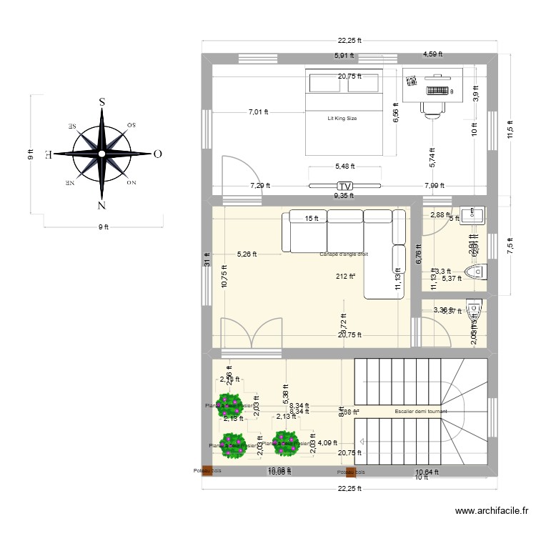 without toilet attach ff. Plan de 0 pièce et 0 m2