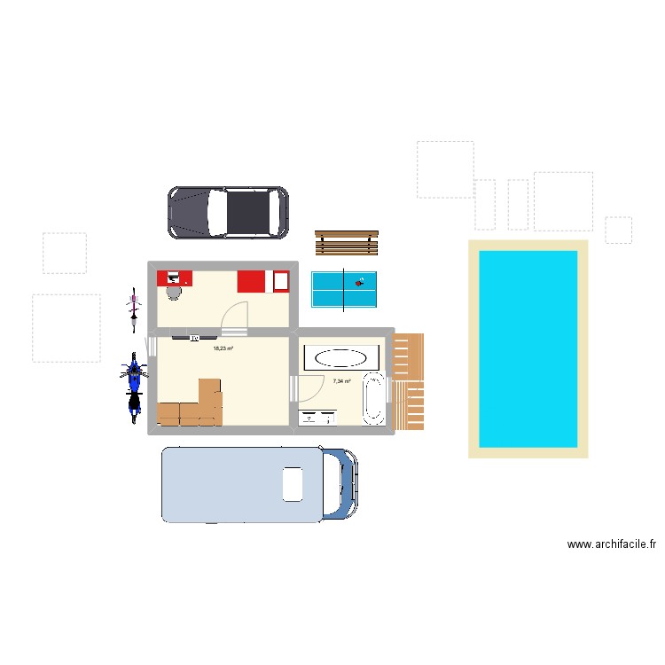 allan chambre é. Plan de 0 pièce et 0 m2