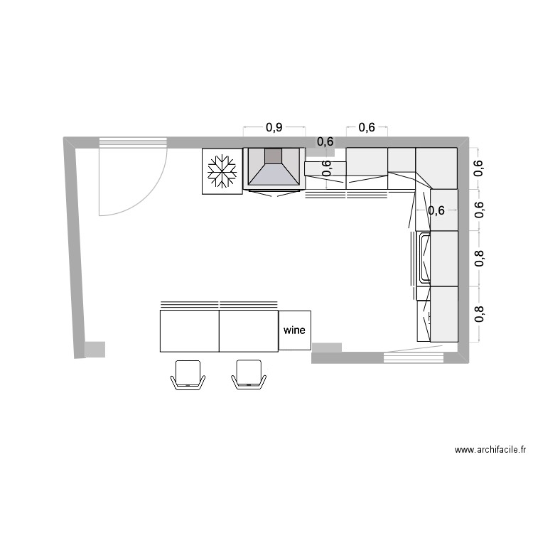 Kitchen 2. Plan de 0 pièce et 0 m2