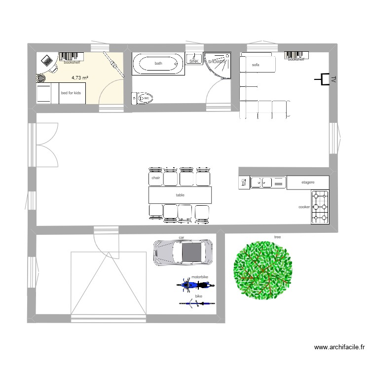house. Plan de 0 pièce et 0 m2