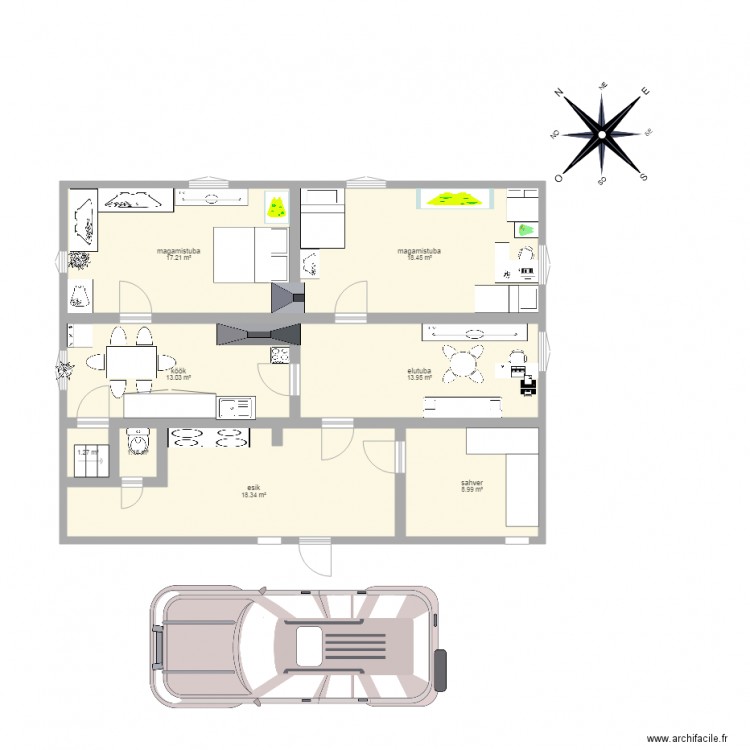 töö. Plan de 0 pièce et 0 m2