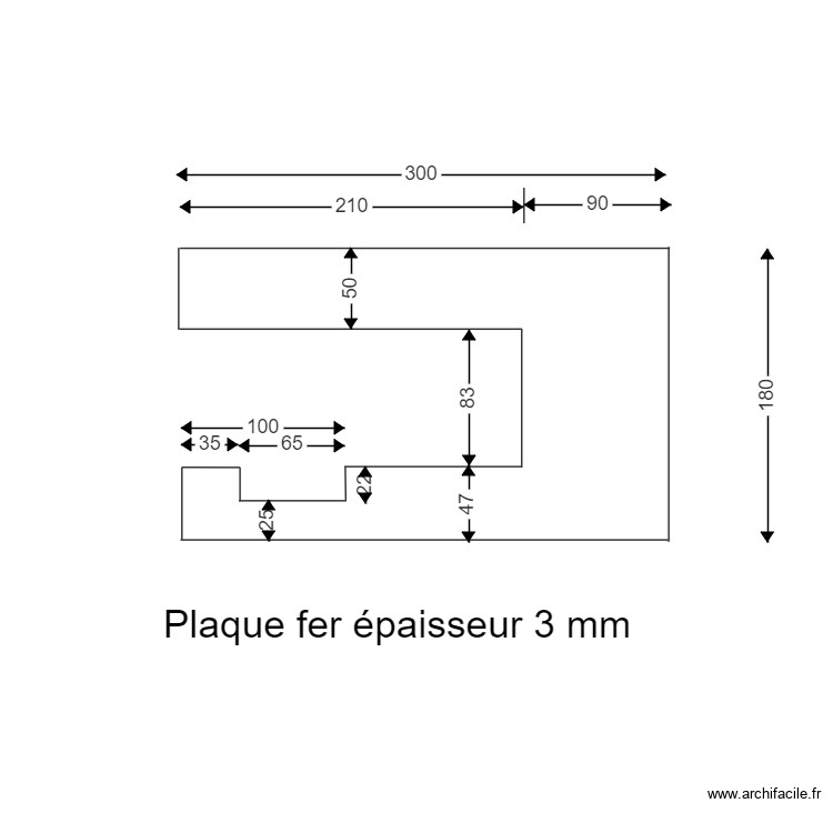 PLAQUE METAL sous le RABOT. Plan de 0 pièce et 0 m2