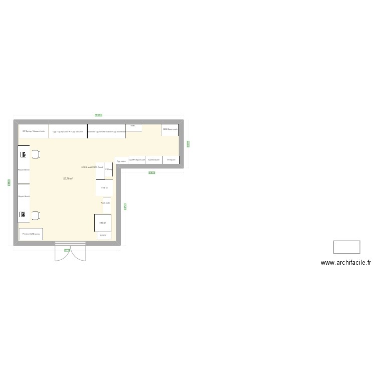 Repair Area. Plan de 0 pièce et 0 m2