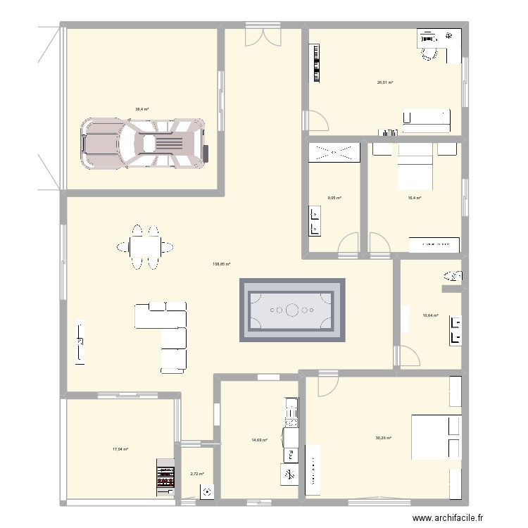 Francés. Plan de 0 pièce et 0 m2