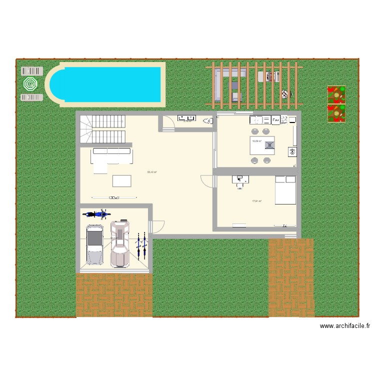 mi casa. Plan de 0 pièce et 0 m2