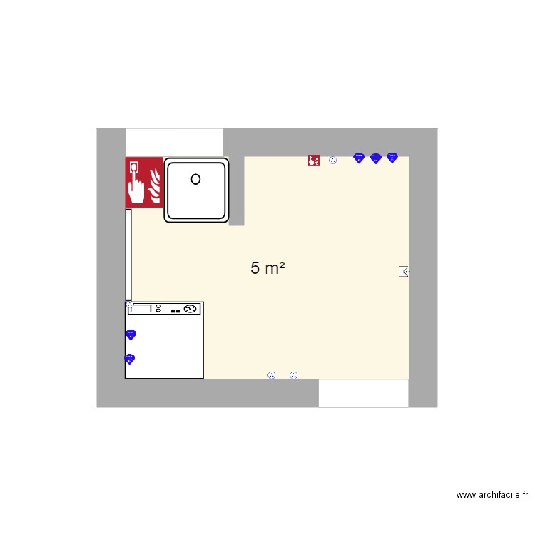 Cocina. Plan de 0 pièce et 0 m2
