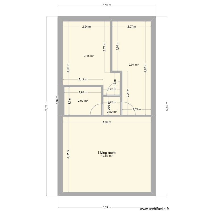 almendros 52. Plano de 0 habitación y 0 m2
