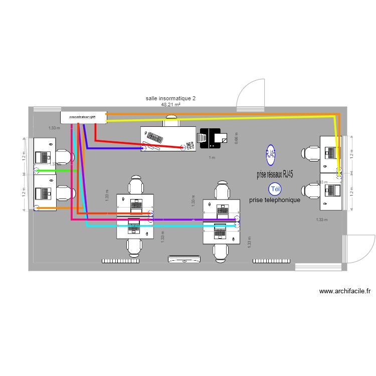 Salle informatique 2. Plan de 0 pièce et 0 m2
