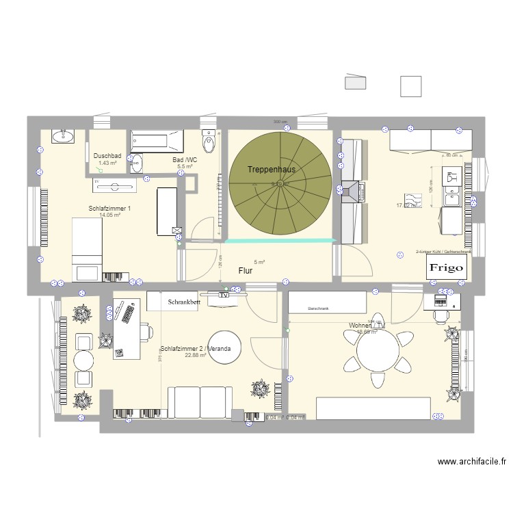 B 79 1 OG. Plan de 0 pièce et 0 m2