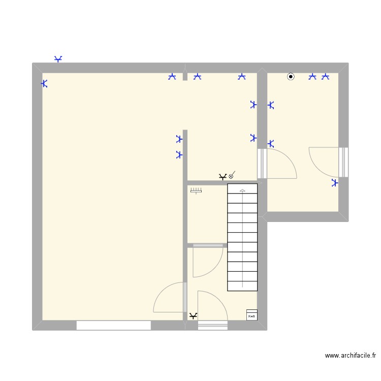 Gelijkvloers. Plan de 0 pièce et 0 m2