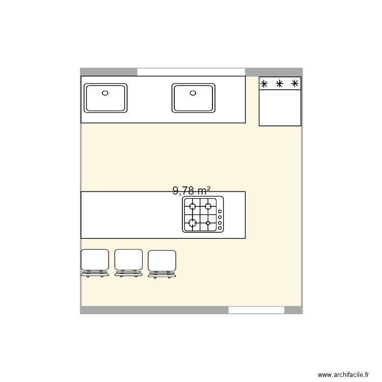 Minah cozinha. Plan de 0 pièce et 0 m2