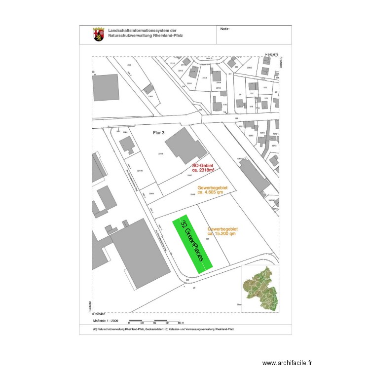 Sprendlingen. Plan de 0 pièce et 0 m2