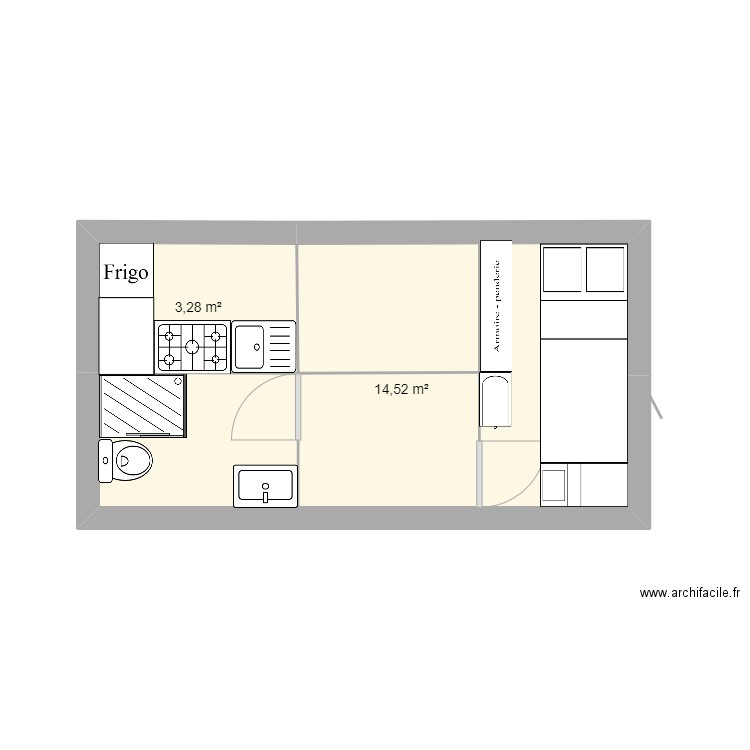 container. Plan de 0 pièce et 0 m2