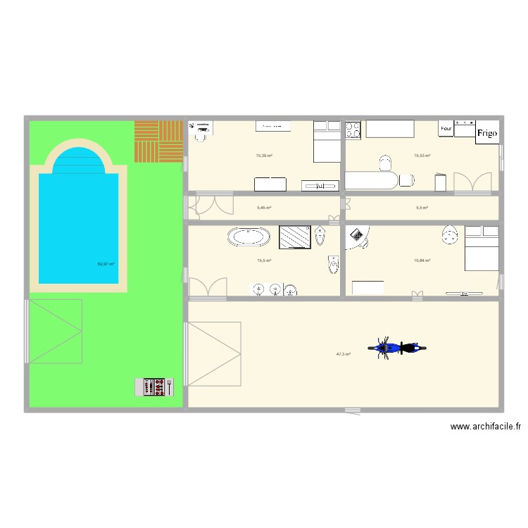 plan 1. Plan de 0 pièce et 0 m2