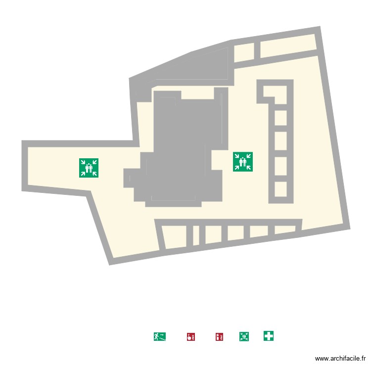 PARQUEADERO rutas de evacuacion. Plan de 0 pièce et 0 m2