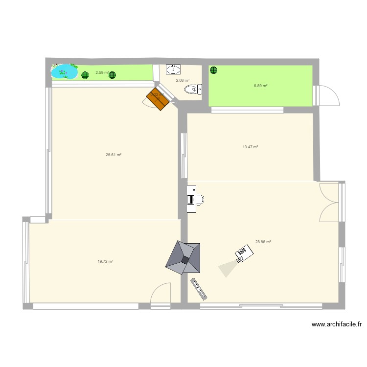 coworking. Plan de 0 pièce et 0 m2