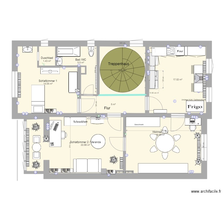 B 79 1 OG v2. Plan de 0 pièce et 0 m2