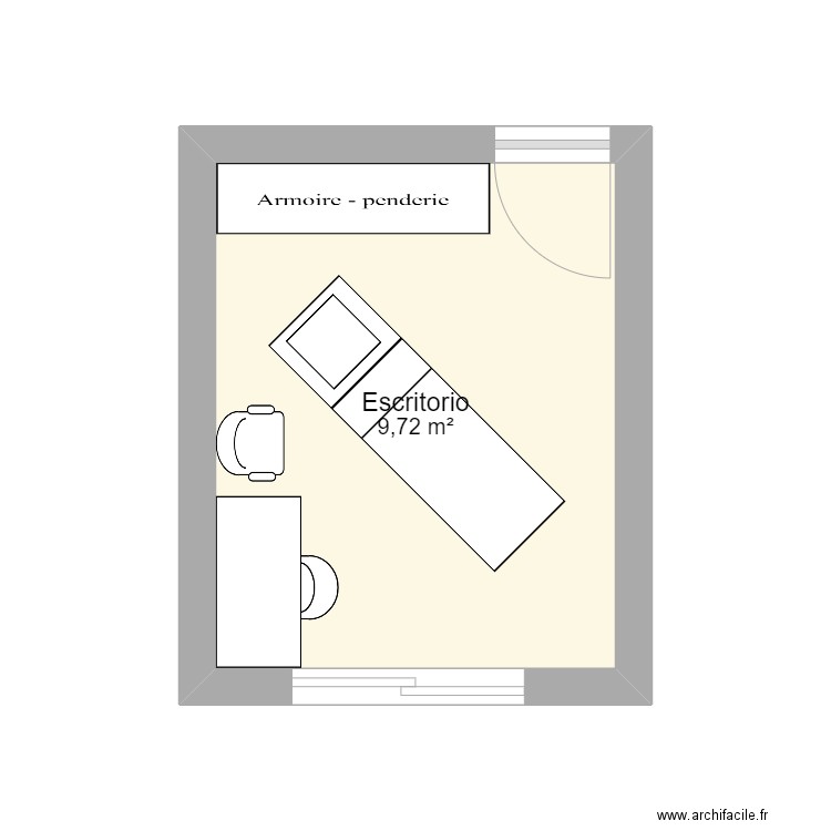 Escritorio. Plan de 0 pièce et 0 m2