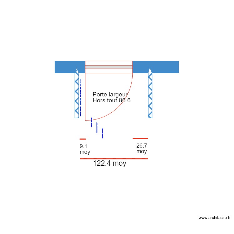 D&eacute;tail porte d'entr&eacute;e. Plan de 0 pièce et 0 m2