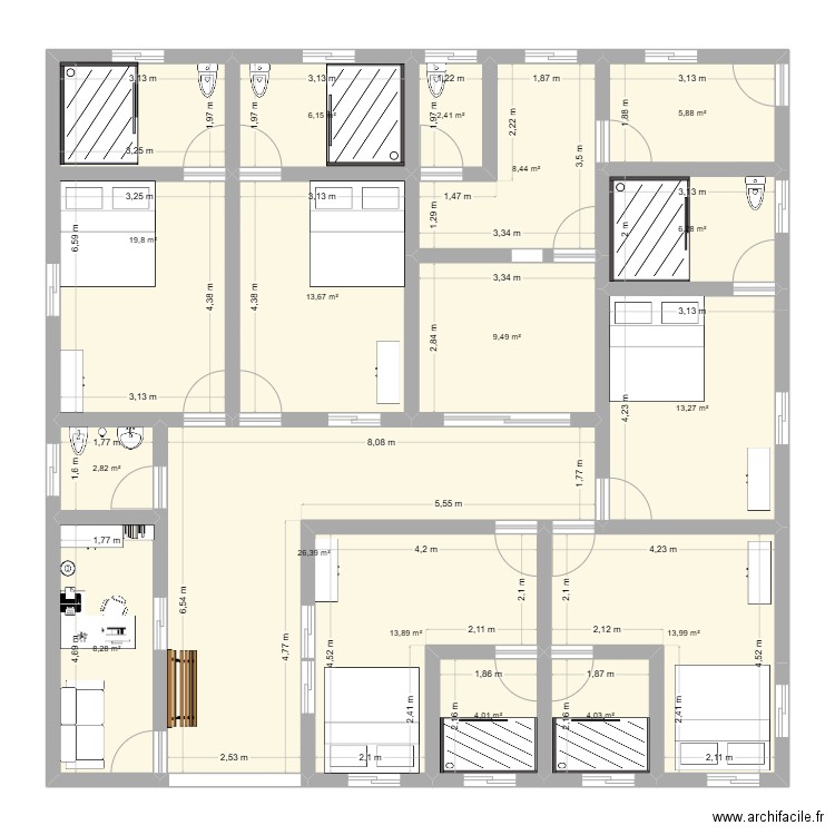 muskuy. Plan de 0 pièce et 0 m2