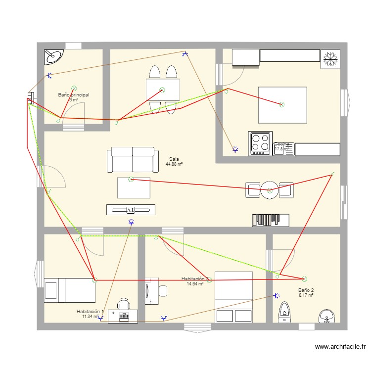 plano uno. Plan de 0 pièce et 0 m2
