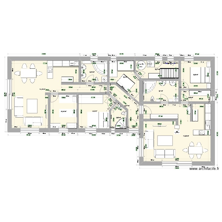 L hiša. Plan de 0 pièce et 0 m2