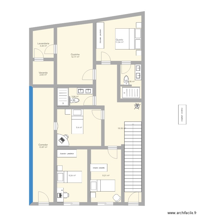 Gremio 16 piso 1  mobilias. Plan de 0 pièce et 0 m2