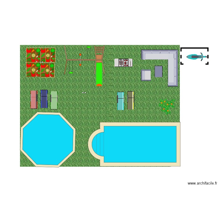 Jardín . Plan de 0 pièce et 0 m2