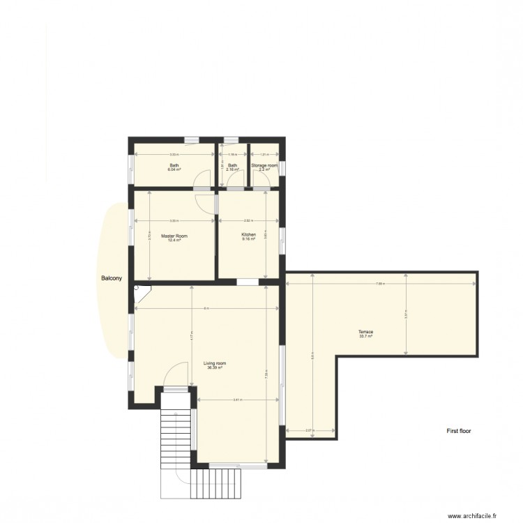 central 40. Plan de 0 pièce et 0 m2