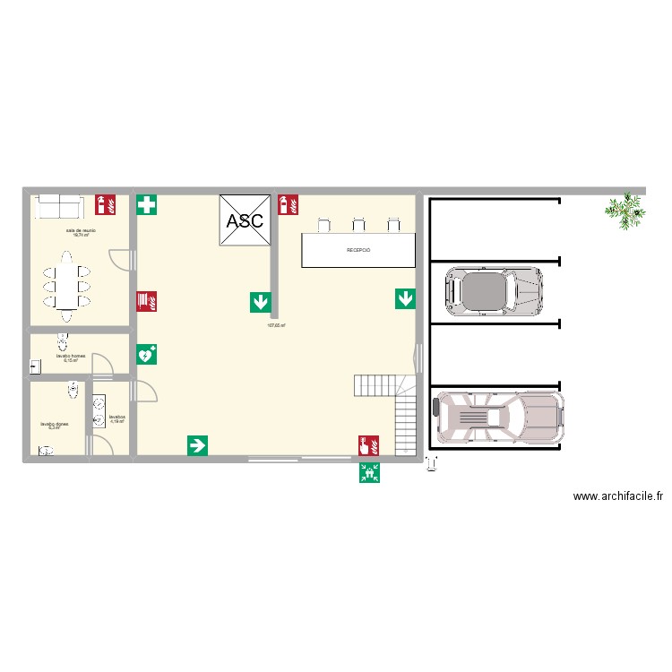 FOL. Plan de 5 pièces et 144 m2