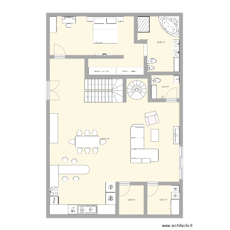 planta 1. Plan de 0 pièce et 0 m2