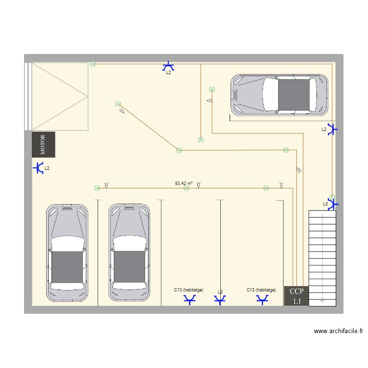 Garatge. Plan de 0 pièce et 0 m2