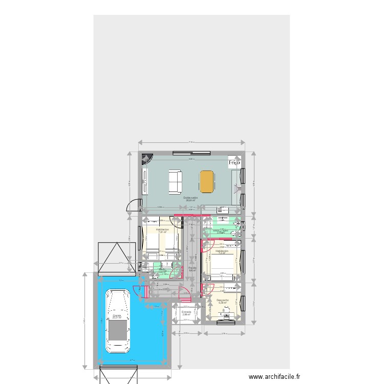 Banyoles-4. Plan de 9 pièces et 92 m2
