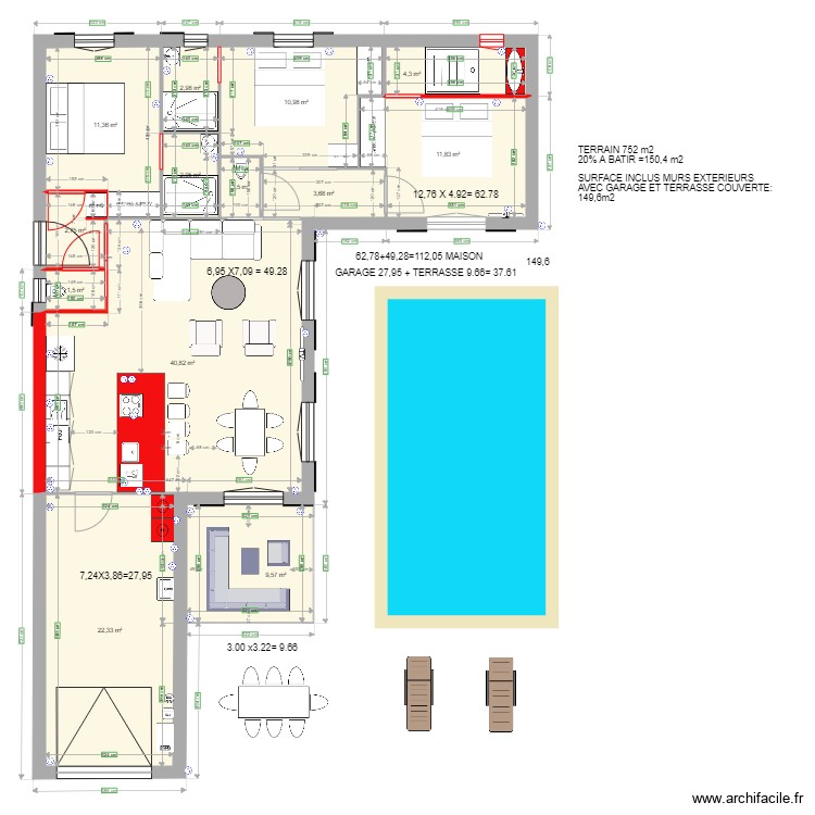 BARJAC adaptation. Plan de 0 pièce et 0 m2
