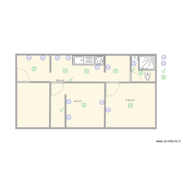 Apartamento. Plan de 0 pièce et 0 m2