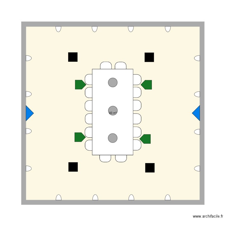 oficina 10x10 sima. Plan de 0 pièce et 0 m2