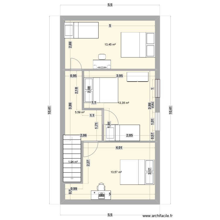 etage soulac 3. Plan de 0 pièce et 0 m2